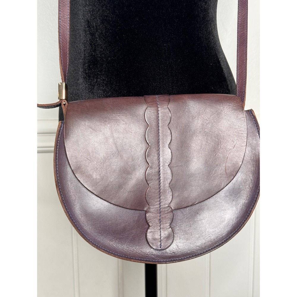 Clare V Shoulder Bag Brown Leather Saddle Crossbody French Girl Quiet Luxury - Picture 7 of 12